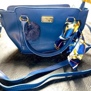 DaviJones Navy Blue Handbag